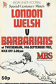 London Welsh v Barbarians 1985 rugby  Programme